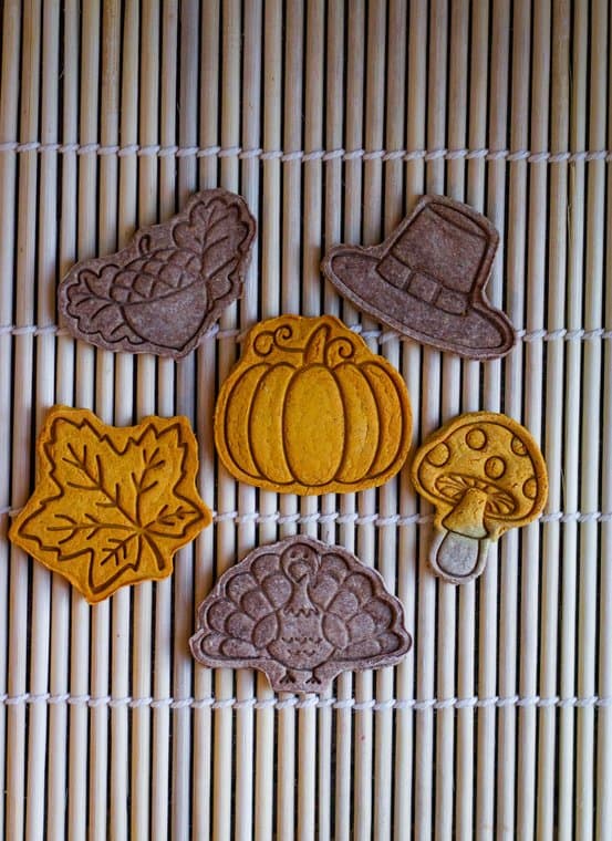 Biscuits dorés de la collection Automne